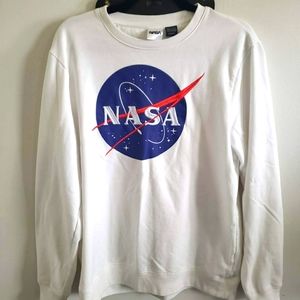 NASA White Long Sleeve Sweater  Like New